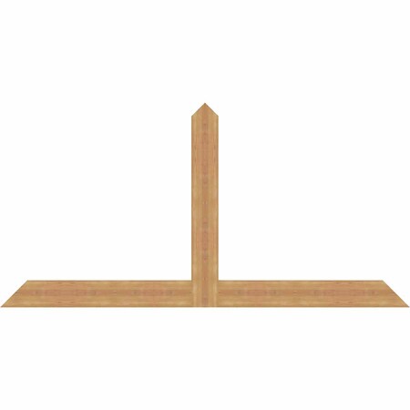 Ekena Millwork Portland Timber Gable Bracket, Western Red Cedar, 84"W x 42"H x 1 1/2"D x 5 1/2"F, 12/12 Pitch GBW084X42X0206POR00SWR